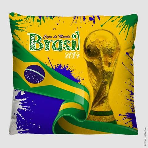 Almofadas Personalizadas 40x40 Copa Do Mundo Brasil 2014