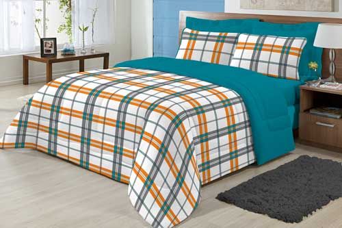 Edredom Solteiro Estampado 2,10x1,60 Malha 100% Algodão